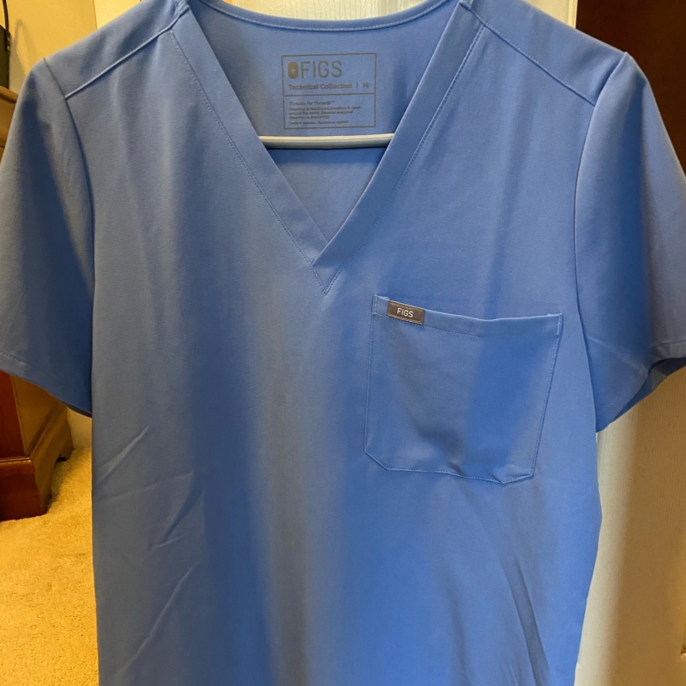 Figs Catarina Scub Top (Ceil Blue)